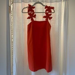 ANTONIO MELANI Papaya Flower-Strap Dress